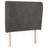 vidaXL voodipeats servadega, tumehall, 83x23x118/88 cm, samet
