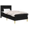 vidaXL Voodiraam madratsiga peaga Must 100 x 200 cm kangas