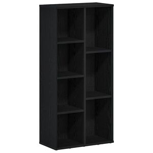 vidaXL raamaturiiul must tamm 50 x 25 x 104 cm t&ouml;&ouml;deldud puit