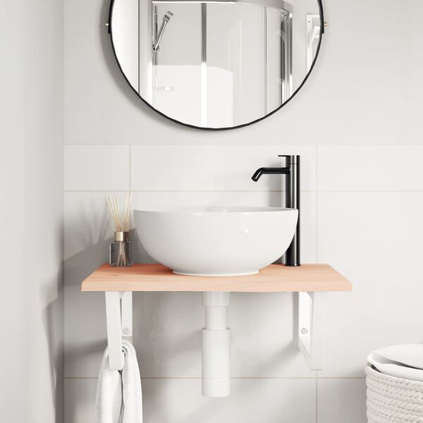 vidaXL seinale kinnitatav valamuriiul, teras ja tammepuit