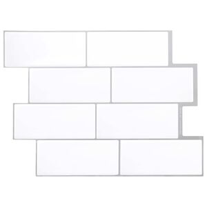 vidaXL Subway plaat 50 pcs Valge Hall 29 x 21 cm Pol&uuml;uretaan ja PET