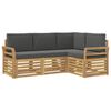 vidaXL Diivanikomplektid 4 pcs Valge ja antratsiit 190 x 130,5 x 73 cm