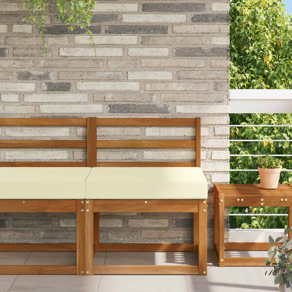 vidaXL V&auml;lim&ouml;&ouml;blitugi patja cream 60 x 60 x 8 cm Pol&uuml;ester