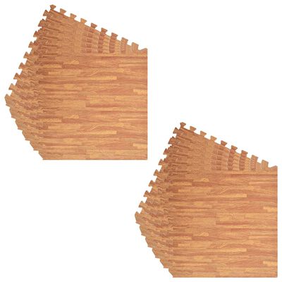 vidaXL põrandamatid 12 tk puidukiud 4,32 ㎡ EVA-vaht