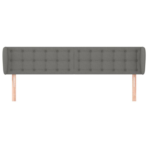 vidaXL voodipeats servadega, tumehall, 163x16x78/88 cm, kangas