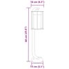 vidaXL õue lambipost, must, 60 cm, roostevaba teras
