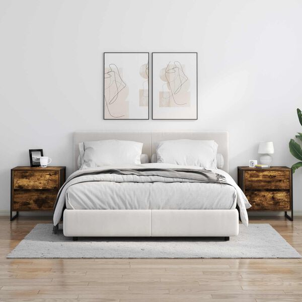 vidaXL &Ouml;&ouml;kapp sahtliga Suitsu tamm 50 x 39.5 x 50 cm Tehispuit