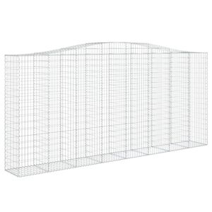 vidaXL kaarekujuline gabioonkorv, 400x50x180/200 cm, tsingitud raud