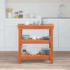 vidaXL Töölaud riiuliga Vahapruun 78,5 x 50 x 80 cm Tahke mänd