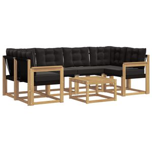 vidaXL V&auml;li diivanikomplekt padjaga 7 pcs Valge ja must