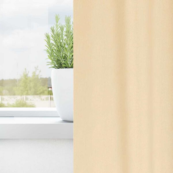vidaXL Kardinad r&otilde;ngastega 2 pcs cream 140 x 140 cm Pol&uuml;ester