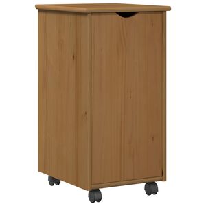vidaXL Rattaga kapp Meepruun 34 x 39 x 65,5 cm Kindel m&auml;nnipuidust