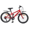 vidaXL Laste Bike 24 Tolli 6-Speed 8-12 aastastele Punane