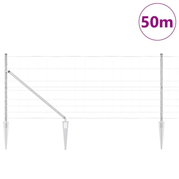 vidaXL Aiapost Galvaniseeritud 50 x 1 m Teras