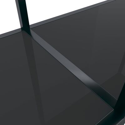 vidaXL konsoollaud, must, 220 x 35 x 75,5 cm, karastatud klaas