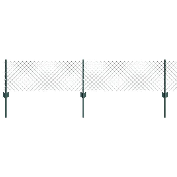 vidaXL Aed koos postiga Roheline 0,4 x 10 m Terased ja PVC