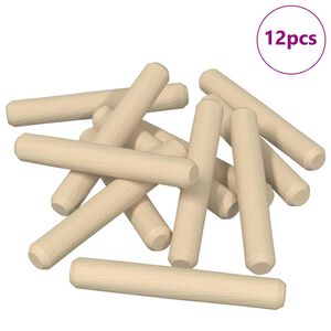 vidaXL Puitpulk 12 pcs Pruun &Oslash;8 x 50 mm T&auml;ispuit