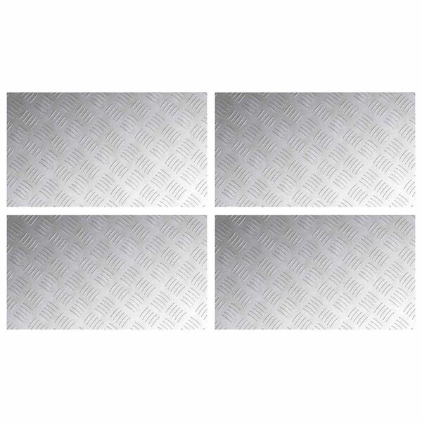 vidaXL Astme katte Ristk&uuml;lik 4 pcs H&otilde;bedane 70 x 40 cm Alumiinium