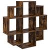 vidaXL Seinariiul Suitsutatud tamm 90 x 25 x 90 cm Tehispuit