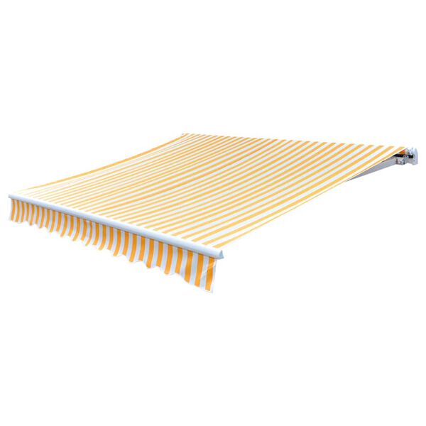 vidaXL varikatuse riie, oranž ja valge, 3,5 x 2,5 m