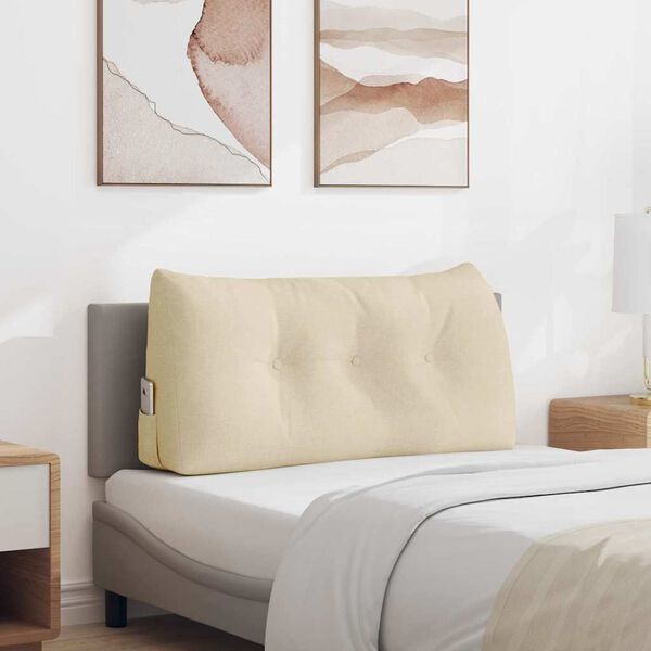 vidaXL Seljatugi padi cream 100 x 24 x 50 cm kangas