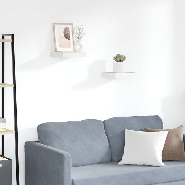 vidaXL seinariiulid, 2 tk, tamm ja valge, 23 x 23,5 x 3,8 cm MDF