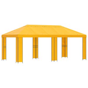 vidaXL Aia gazebos 6 x 3 m Kollane Pol&uuml;ester ja teras 190 gsm