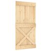 vidaXL Libisev uks NARVIK Naturaalne ja must 100 x 210 cm (213,5 cm)