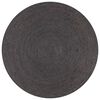 vidaXL käsitsi valmistatud džuutvaip, ümmargune, 90 cm, tumehall