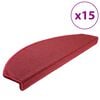 vidaXL trepimatid 15 tk 65 x 24 x 4 cm punased poolringikujulised suured
