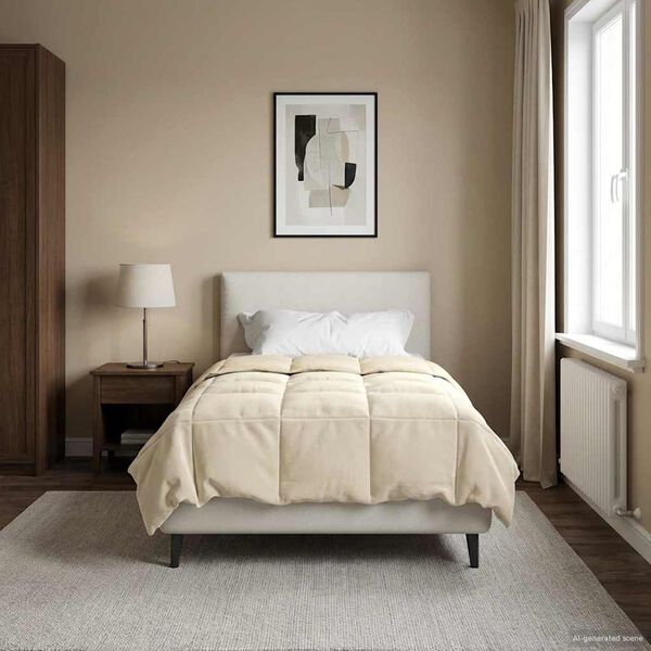 vidaXL Suvised teki Rapistatud cream 155 x 200 cm Mikrokiud