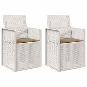 vidaXL Aia Toitlustustoolid 2 pcs Valge ja pruunikashall PP