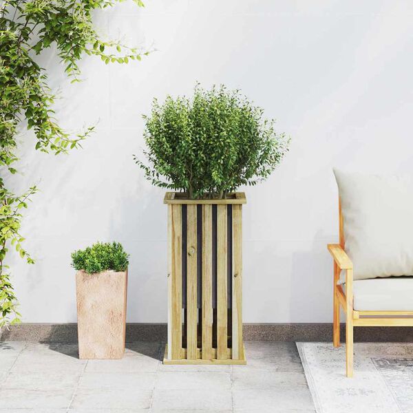 vidaXL Taimekast Pruun 33 x 33 x 65 cm Immutatud kuusk