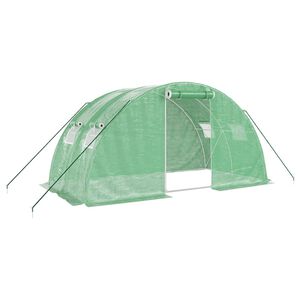 vidaXL kasvuhoone terasraamiga, roheline, 8 m&sup2;, 4x2x2 m