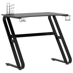 vidaXL m&auml;nguri arvutilaud ZZ-jalgadega, must, 90x60x75 cm