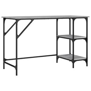 vidaXL kirjutuslaud, hall Sonoma, 120x50x75 cm, metall ja tehispuit