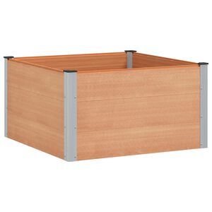 vidaXL K&otilde;rgendatud aia taimelava Pruun 100 x 100 x 54 cm