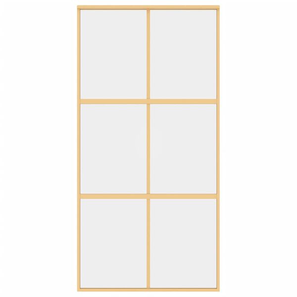 vidaXL liuguks, kuldne, 102,5x205 cm, l&auml;bipaistev ESG-klaas/alumiinium