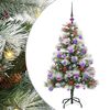 vidaXL Tehisj&otilde;ulupuu Roheline ja valge 120 cm PVC, metall ja plastik