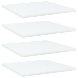 vidaXL riiuliplaadid 4 tk, valge, 40x40x1,5 cm, tehispuit