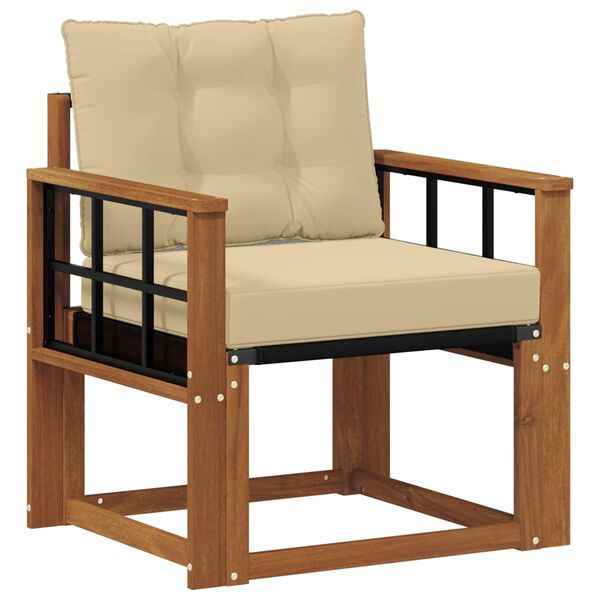 vidaXL &Otilde;uesohva Tugev acacia puit ja Textilene Neutraalne