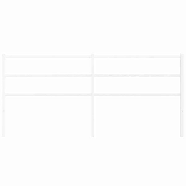 vidaXL metallist vahetatav voodipeats, valge, 193 cm