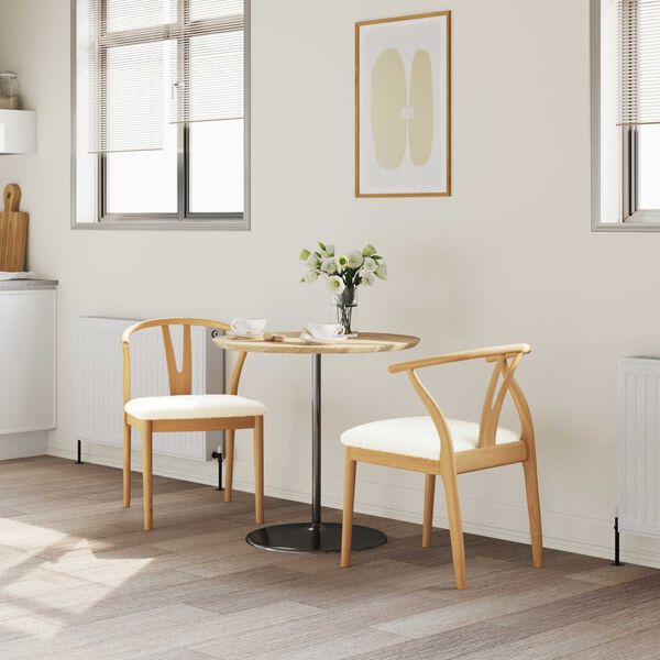 vidaXL S&ouml;&ouml;gitool 2 pcs Looduslik ja hele Paks Kautsukipuit