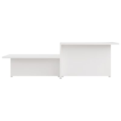 vidaXL kohvilaud, valge, 111,5x50x33 cm, tehispuit
