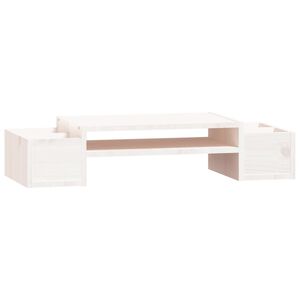 vidaXL monitorialus, valge, 70 x 27,5 x 15 cm, m&auml;nnipuit