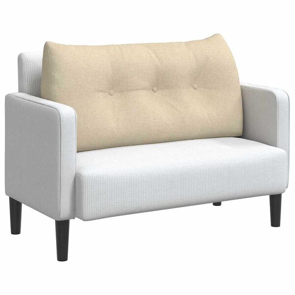 vidaXL Seljatugi padi cream 100 x 24 x 50 cm kangas