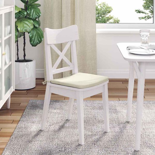 vidaXL Istumispatjad 4 pcs cream 40 x 40 x 3 cm Samet