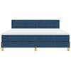 vidaXL LED Box Spring Voodi madratsiga Sinine 180 x 200 cm kangas