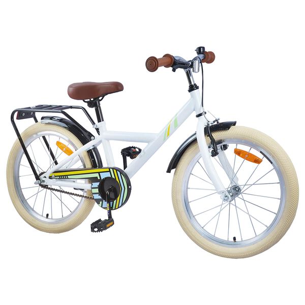 vidaXL Laste Bike 18 Tolli 5-7 aastastele Valge
