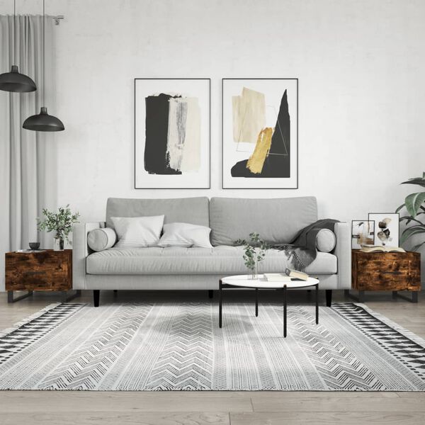 vidaXL kohvilaud, 2 tk, suitsutatud tamm, 50 x 50 x 40 cm, tehispuit